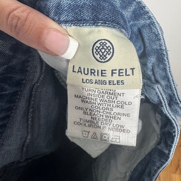 Laurie Felt Jean Women 8 Blue Boyfriend Style Cotton Minimal Modest Casual - Picture 10 of 12